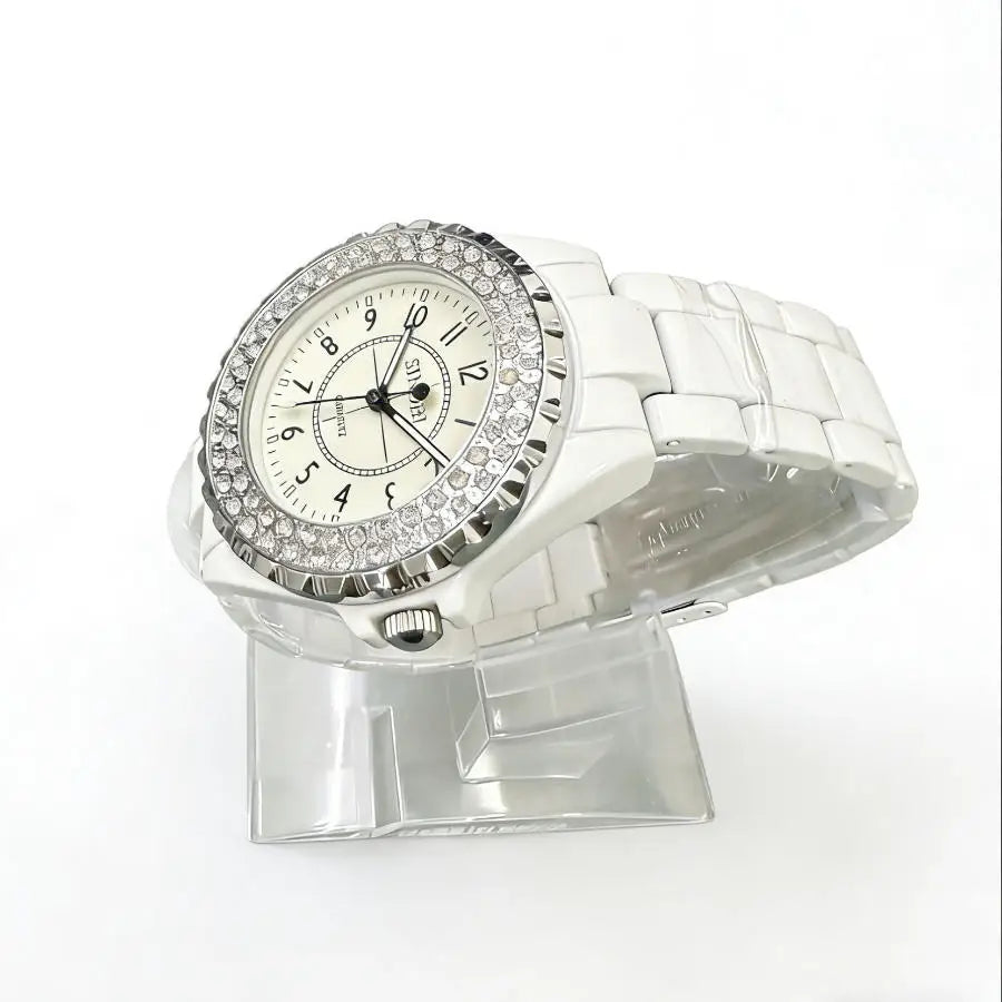Promotion Item Fashion Women Rhinestone Quartz Wrist Watch Black Dial Nice Gift Ship With Tracking Number Wholesale Price