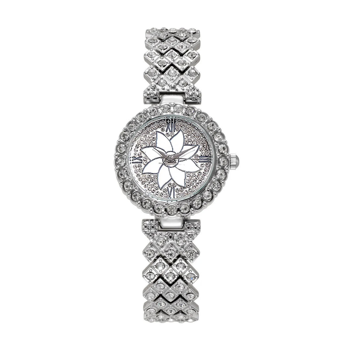 2Pc/Set 1Pc Rhinestone Decor Quartz Watch & 1Pcs Bracelet Fancy Women Watches Jewelry Sophisticated And Stylish Women Watch