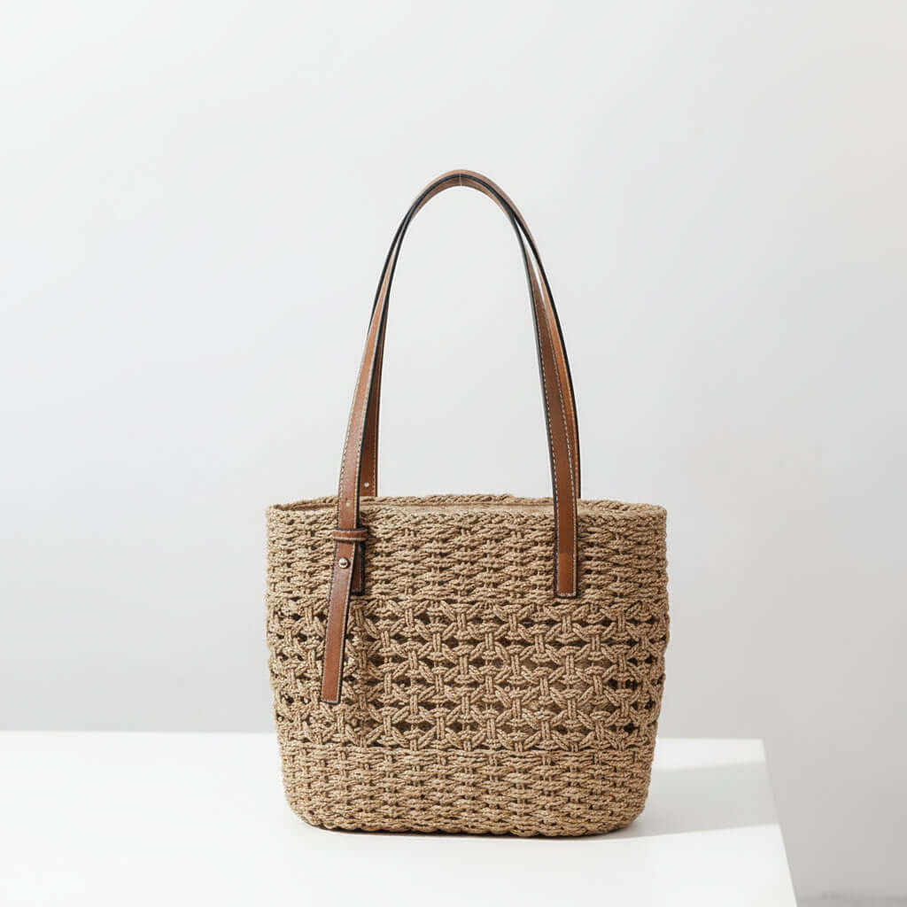 Straw Beach Bag For Women Handmade