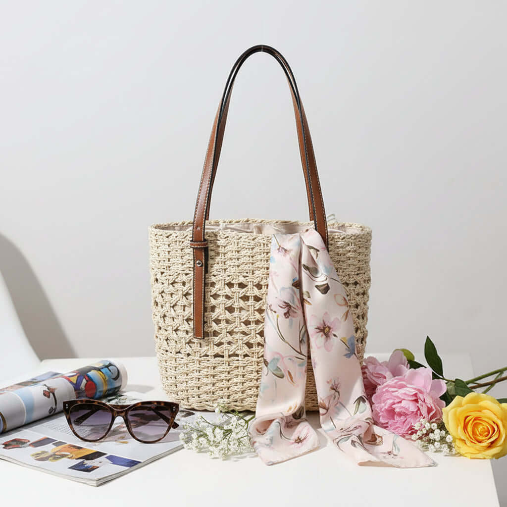 Straw Beach Bag For Women Handmade
