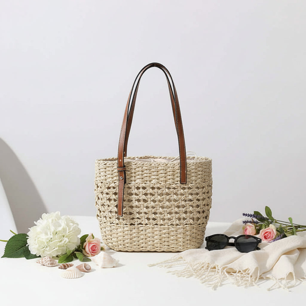 Straw Beach Bag For Women Handmade