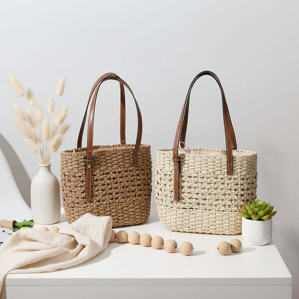 Straw Beach Bag For Women Handmade