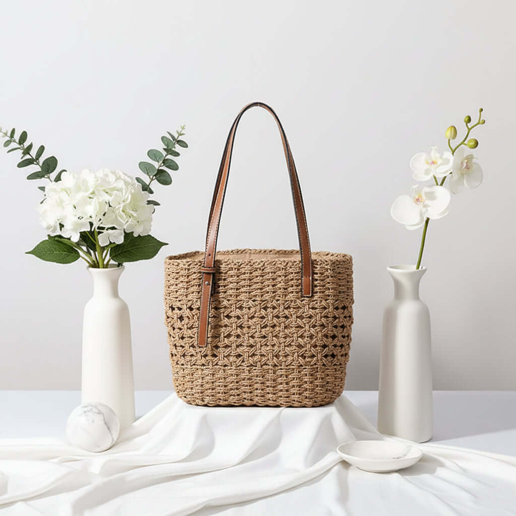 Straw Beach Bag For Women Handmade