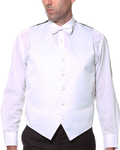 Ferrecci Mens PV600 - White with White Back Adjustable Vest Set-0