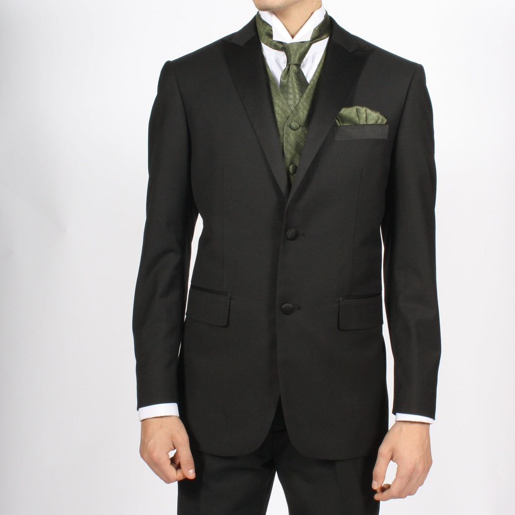 Ferrecci Mens PV300 - Olive with Black Back Adjustable Diamond Vest Set-1