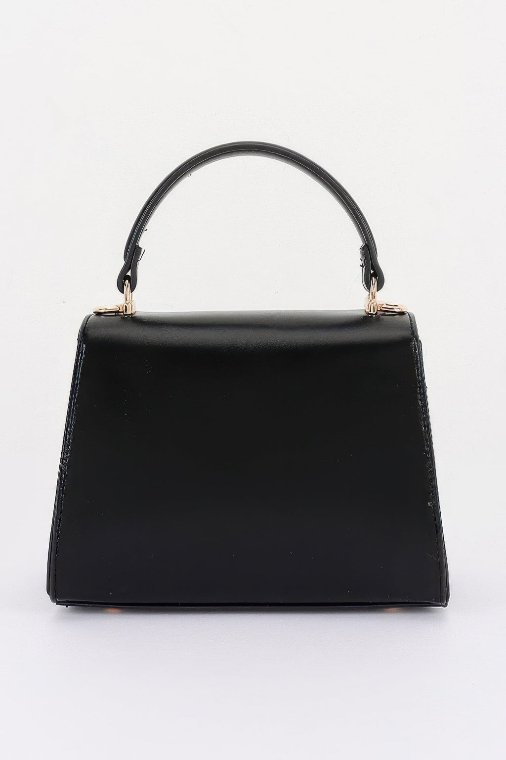 Women's Top Handle Bag Vegan Leather Flap BYMANYC ® New York CONTEMPORARY SLEEK STRUCTURED PURSE - New Collection