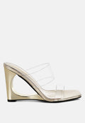 Zelene Fantasy Wedge Heel Clear Sandals-0
