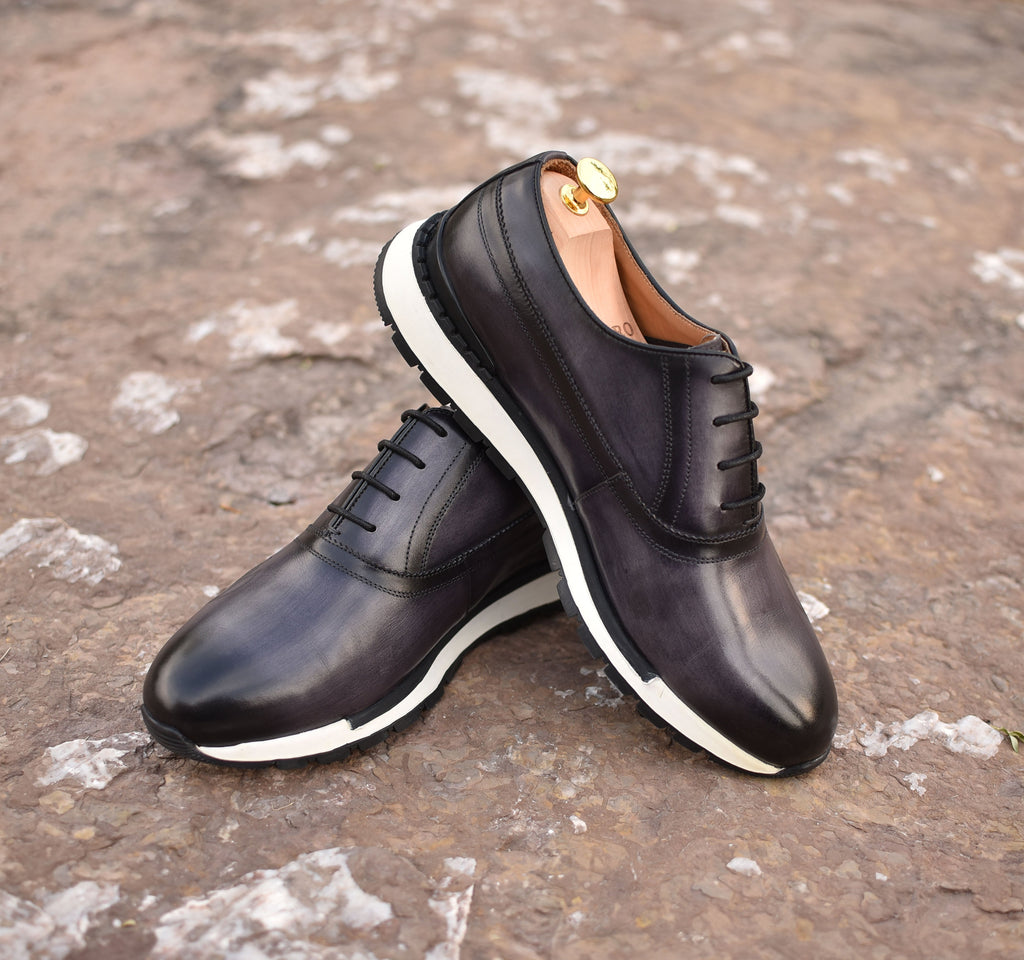 Archie - Black Leather Sneakers-1