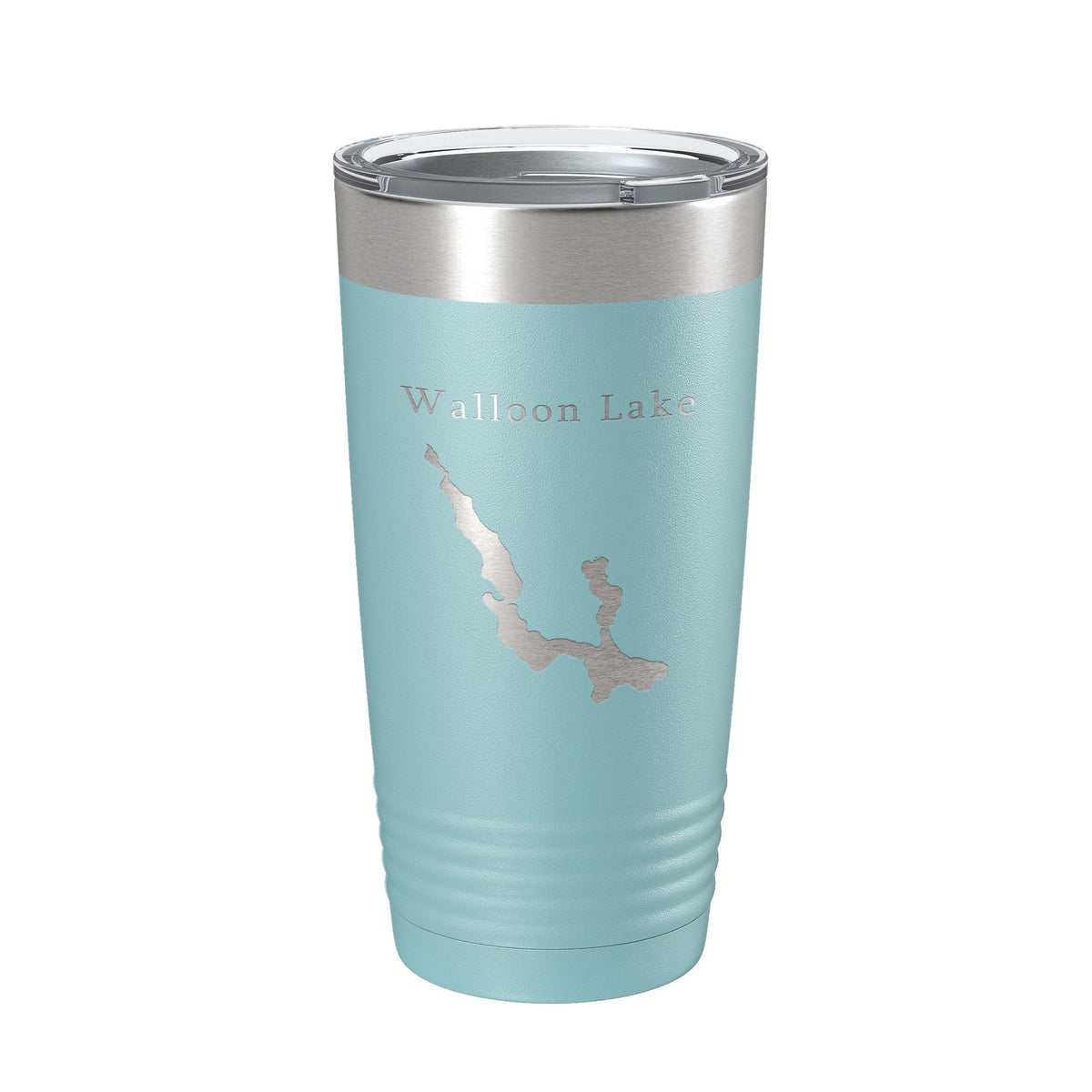 Walloon Lake Map Tumbler Travel Mug Insulated Laser Engraved Coffee Cup Michigan 20 oz