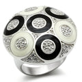 LOS541 - Silver 925 Sterling Silver Ring with AAA Grade CZ  in Clear-0