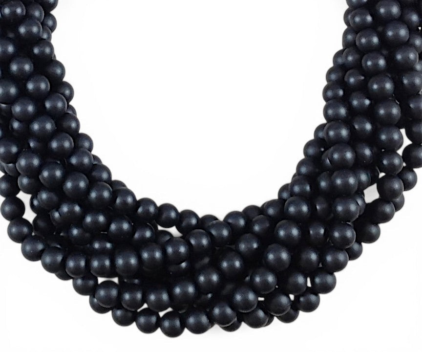 Matte Onyx aka Black Agate Round-0