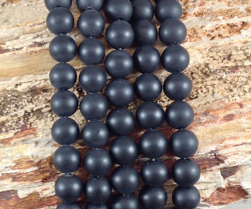 Matte Onyx aka Black Agate Round-1