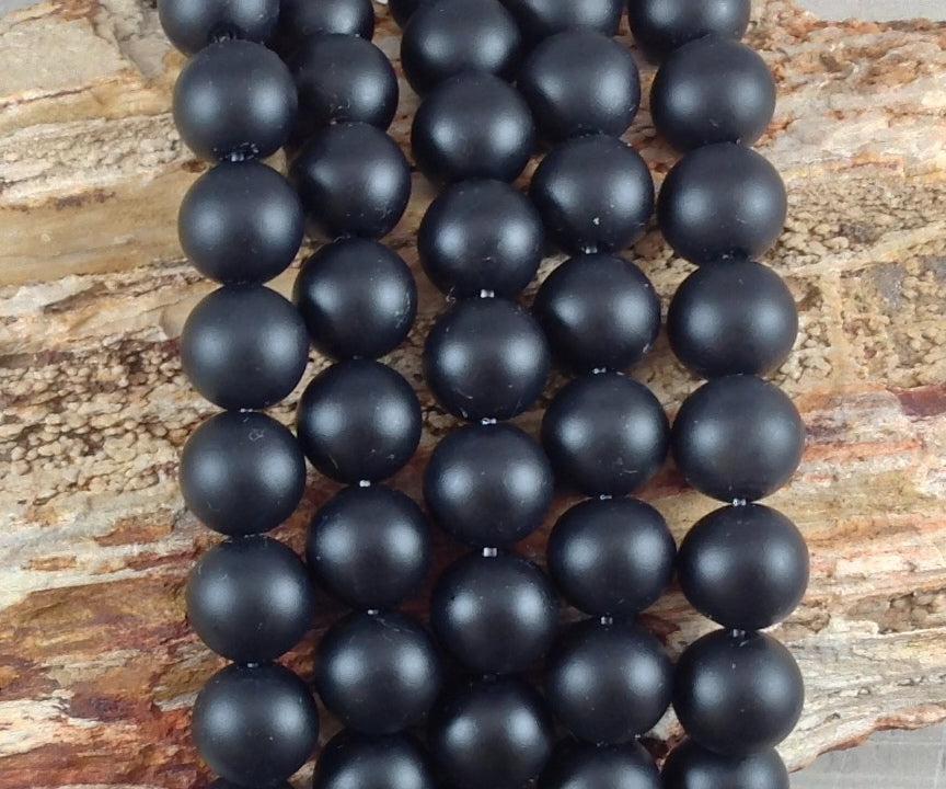 Matte Onyx aka Black Agate Round-2