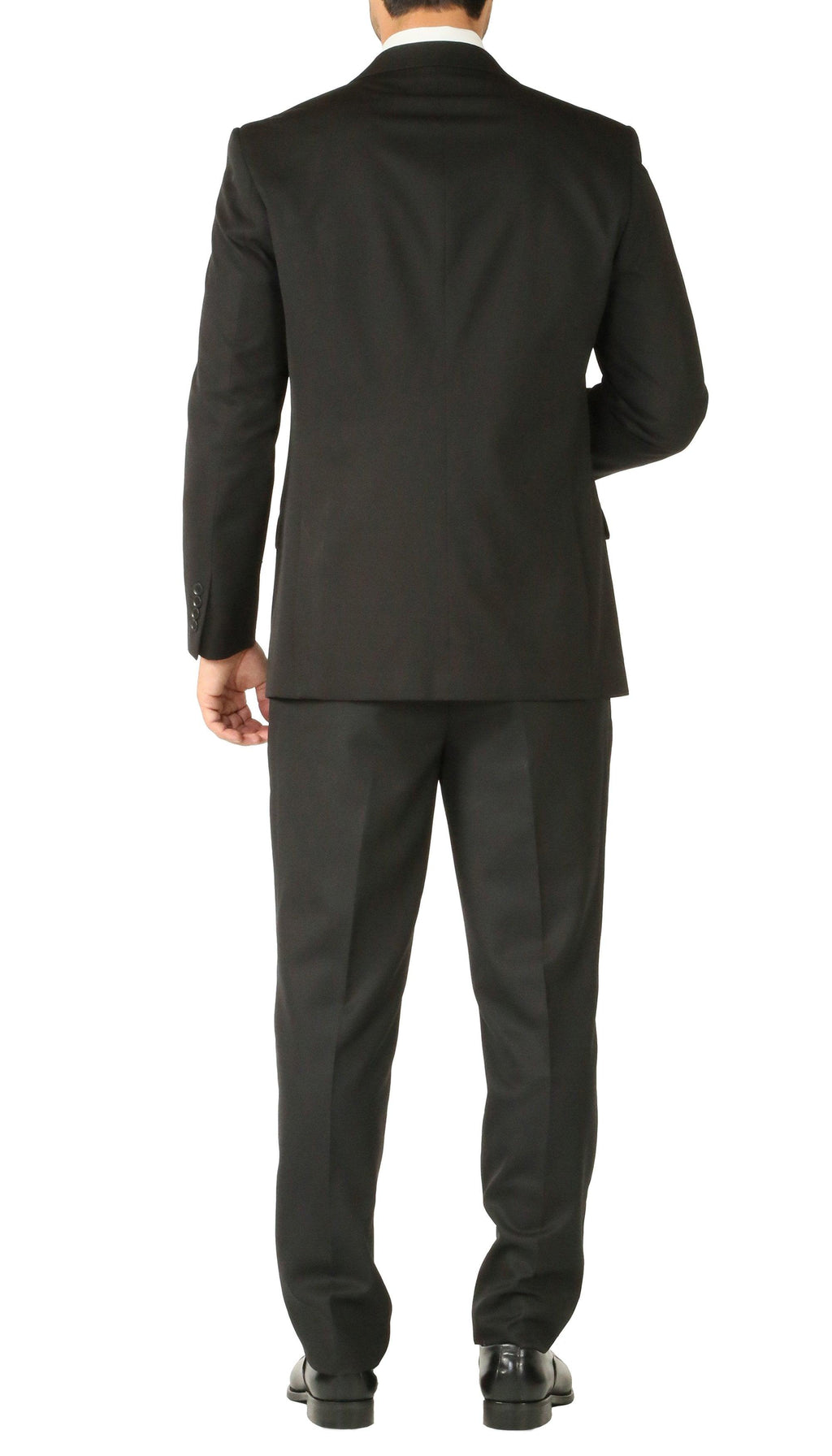 Rod Premium Black 2 Piece Wool Suit Stain Resistant Traveler Suit with 2 Pairs of Pants-2