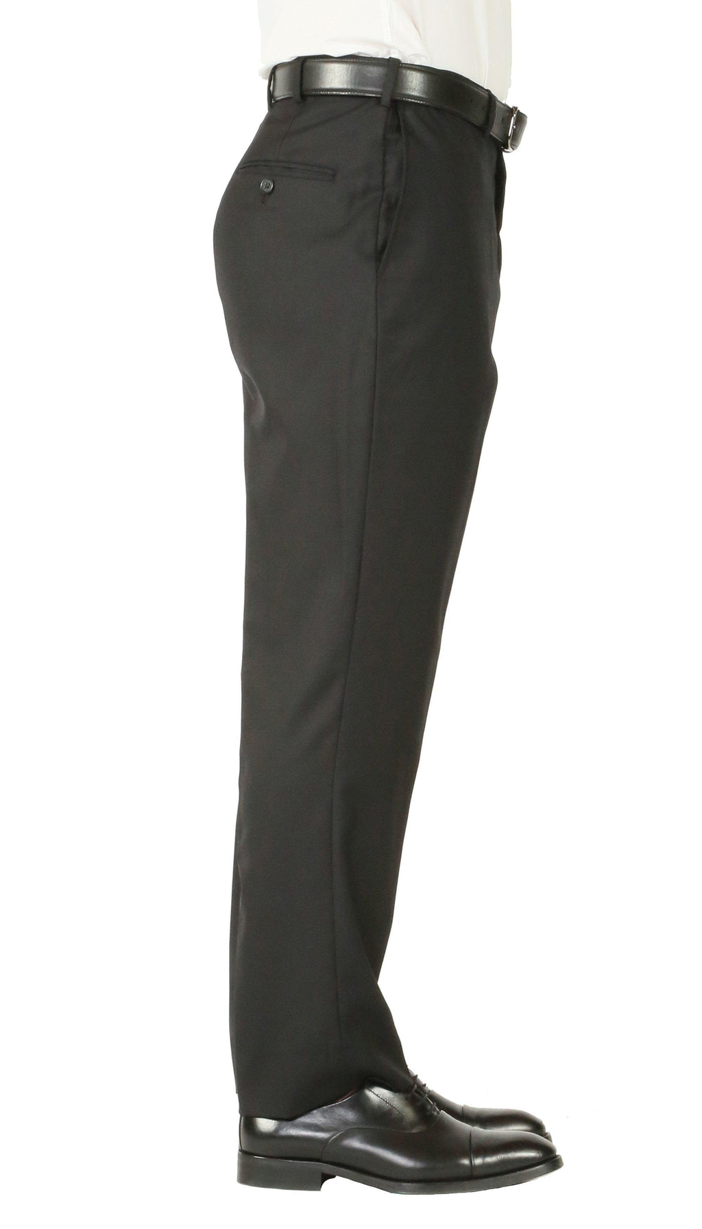 Rod Premium Black 2 Piece Wool Suit Stain Resistant Traveler Suit with 2 Pairs of Pants-4