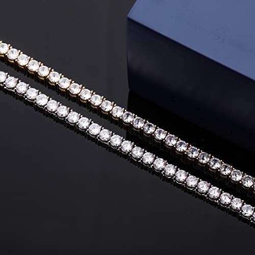 3mm - 6mm Tennis Chain Necklaces - Gold/Rose Gold/Rhodium-3